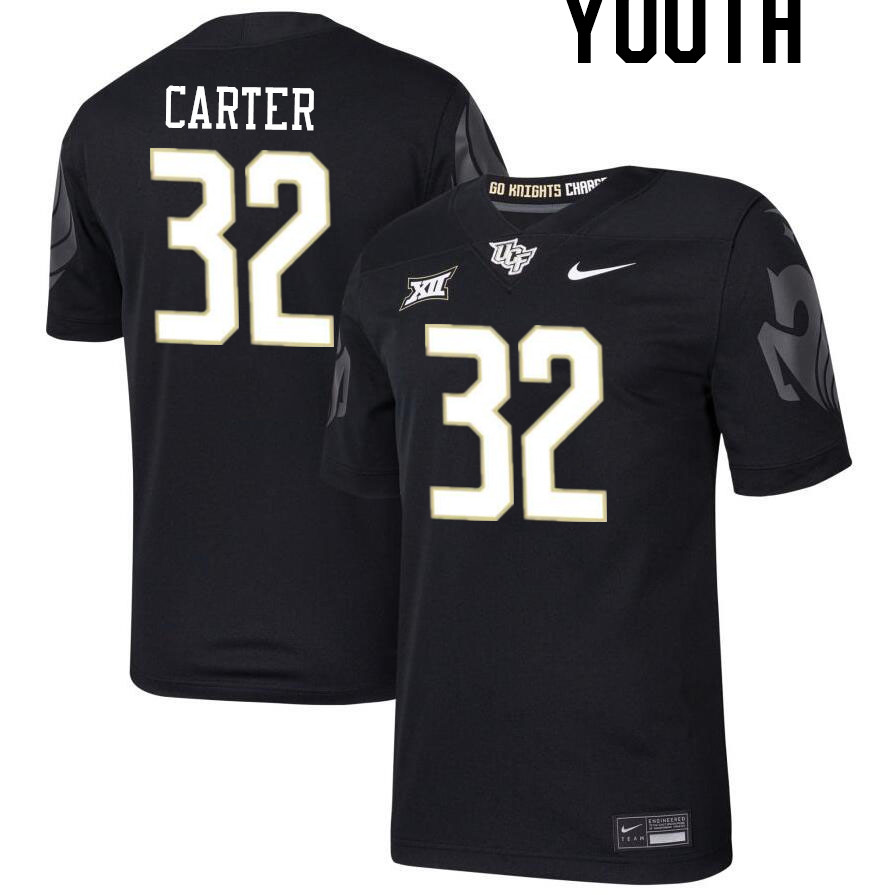 Youth #32 Michael Carter UCF Knights Big 12 Conference College Football Jerseys Stitched-Black